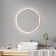 Tutumi Kulaté dotykové zrcadlo s LED osvětlením Bluetooth ROUND 80 cm