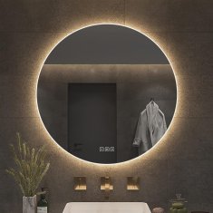 Tutumi Kulaté dotykové zrcadlo s LED osvětlením Bluetooth ROUND 80 cm