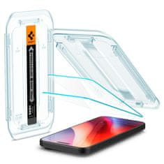 Spigen Celoplošné tvrzené sklo na iPhone 16 PRO 6.3" Spigen GLAS.TR "EZ FIT" 2BALENÍ Čiré