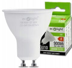 ECOLIGHT 10x LED žárovka - GU10 - 10W - 900lm - 3000k - teplá barva Eco Light