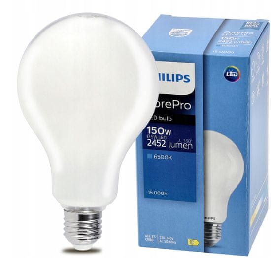 Philips LED žárovka Philips E27 - 17,5W - 2452lm - 6000k Corepro Premium