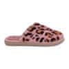 Chlupaté pantofle Leopard Pink velikost 41