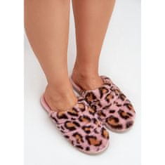 Inblu Chlupaté pantofle Leopard Pink velikost 39