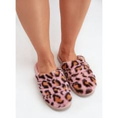 Inblu Chlupaté pantofle Leopard Pink velikost 39