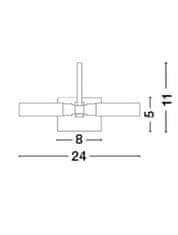 Nova Luce NOVA LUCE nástěnné svítidlo nad zrcadlo DRITTO opálové sklo chromovaný hliník G9 2x5W 230V IP44 bez žárovky 71606601