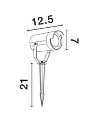 Nova Luce NOVA LUCE venkovní svítidlo s bodcem KIMIKO černý hliník a čiré sklo GU10 1x10W 220-240V bez žárovky IP54 9026127