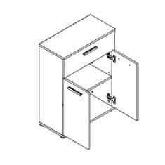 KONDELA Komoda bílá NOKO-SINGA 33