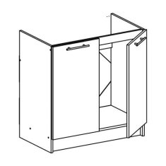 KONDELA Dolní skříňka dub sonoma, bílá FABIANA S - 80ZL