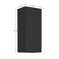 KONDELA Horní skříňka černá DTD SIBER 40 G-90 1F