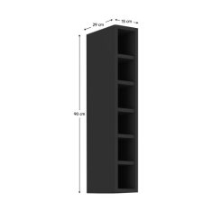 KONDELA Horní policová skříňka černá ARAKA/MENZO/SIBER 15 G-90 OTW