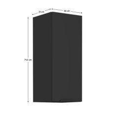 KONDELA Horní skříňka černá SIBER 30 G-72 1F