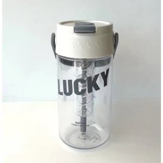 Flamenco Mystique Láhev na vodu s košíčkem a brčkem 800 ml Lucky BD36