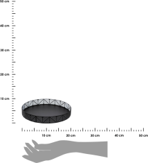 Dekorstyle Servírovací podnos FRIEZE 30 cm černý