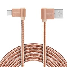 Krüger&Matz Kabel USB - úhlová zástrčka typu C 1m 3A Kruger & Matz růžová KM0361