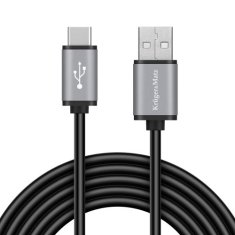 Krüger&Matz USB kabel - USB typ C 1m Kruger & Matz Basic šedý KM1239