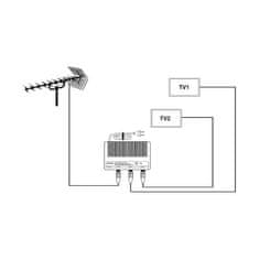 Cabletech Zesilovač signálu antény Cabletrech 20dB ANT0196 bílý