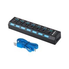 Rebel USB 3.0 HUB rozbočovač 7 portů, černý KOM0941