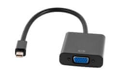 Cabletech Adaptér konektoru Zástrčka MINI DISPLAYPORT - zásuvka VGA černá KOM0848