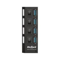 QUER USB 3.0 HUB 4 porty - pasivní KOM0940