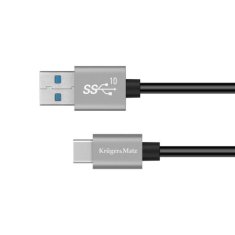 Krüger&Matz USB kabel - USB typ C 10 Gbps 1 m Kruger & Matz Basic šedý KM1263