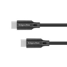 Krüger&Matz USB Type C - USB Type C kabel 100 W 1 m Kruger & Matz Basic černý KM1260