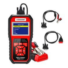 Konnwei Diagnostický měřič, skener OBD2, tester baterií KW870