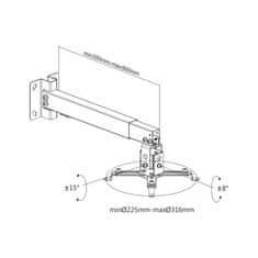 Cabletech UCH0101-1 Držák projektoru na zeď