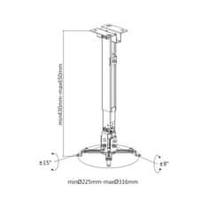 Cabletech UCH0101-1 Držák projektoru na zeď