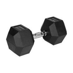 Rebel ACTIVE Pogumovaná litinová činka HEX 22,5 kg RBA-2325-22.5