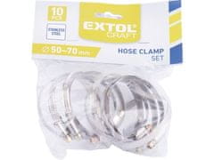 Extol Craft Spony hadicové (70508) balení 10ks, 50-70mm, pro hadici 2&quot;