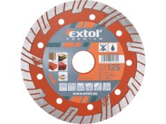 Extol Premium Kotouč diamantový řezný (8803032) turbo plus, 125x22,2mm, suché i mokré řezání