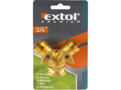 Extol Premium Rozdvojka s ventilem (8876042) rozdvojka s ventilem, 3/4&quot;, MOSAZ