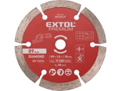 Extol Premium Kotouč diamantový řezný (8893022F) segmentový,Ř89x1,0x10mm