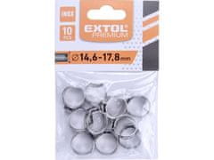 Extol Premium Hadicová spona (8865175) 10ks, Ř17,8mm, INOX