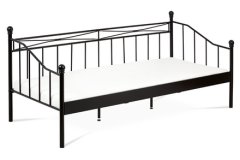 Autronic Postel Postel jednolůžková 90x200 cm, kovová, černý matný lak (BED-1905 BK)