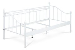 Autronic Postel Postel jednolůžková 90x200, kovová konstrukce, bílý matný lak (BED-1905 WT)