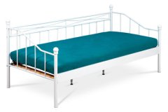 Autronic Postel Postel jednolůžková 90x200, kovová konstrukce, bílý matný lak (BED-1905 WT)