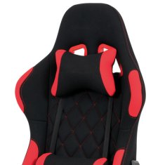 Autronic Kancelářská židle Kancelářská židle, červená látka, houpací mech, kříž plast (KA-V606 RED)