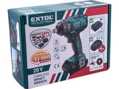 Extol Industrial Aku rázový utahovák (8791810) 1/2“ SHARE20V, 250Nm, BRUSHLESS, 20V Li-ion, 2000mAh