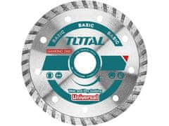 Total Diamantový kotouč TAC2131153 Kotouč diamantový řezný, Turbo, suché i mokré řezání, 115x22,2mm