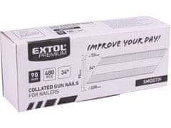 Extol Premium Hřebík nastřelovací (8862608) 480ks, 90mm, ?3,05mm, hladký