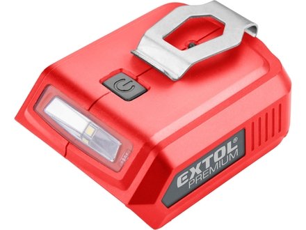 Extol Premium Nabíječka 8891896 pro USB zařízení, se světlem, SHARE20V, bez baterie, 5V/2A