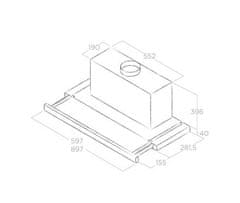 Elica Výsuvný odsavač par ELITE 35 GRIX/A/60