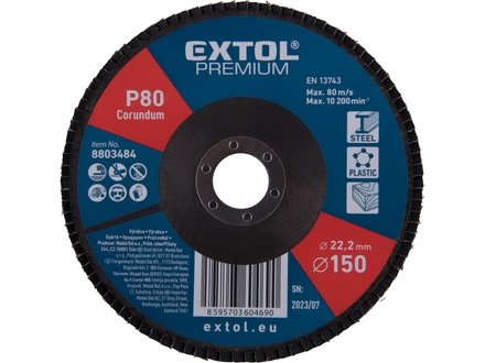 Extol Premium Kotouč lamelový 8803484 kotouč lamelový šikmý korundový, O150mm, P80