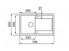 Elleci Granitový kuchyňský dřez s odkapem LIFE 300 G43