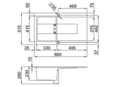 Elleci Granitový kuchyňský dřez SMART 400 G51