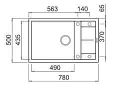 Elleci Granitový kuchyňský dřez s odkapem UNICO 310 K99