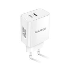 Aligator Nabíječka do sítě Power Delivery 20W, USB-C + kabel pro Apple - bílá