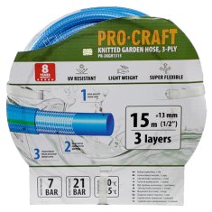 Procraft Zahradní hadice PR-3KGH1315 3 vrstvy, 1/2 15m