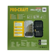 Procraft Sada vrtáků a bitů DBS-18